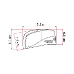 Store F40van - 270 - Boîtier Deep Black - Toile Royal Grey - FIAMMA