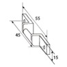 Fixation pour table, 2 jeux , marron foncé