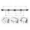 Support mural de table coulissant
