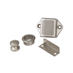 Serrure Push Lock Mini Gris clair avec butée de fermeture - REIMO