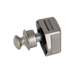 Serrure Push Lock Mini Gris clair avec butée de fermeture - REIMO