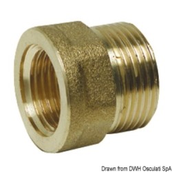 Manchon laiton mâle/femelle 3/8" (12/17) x 1/2" (15/21/)- Osculati