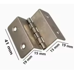 Lot de 10 charnières pour panneaux de 15 mm - Couleur Chromé