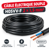 Câble électrique 2x1,5mm² souple H05VV-F - ICC