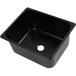 Evier inox noir carré 320 x 260 x 150 mm