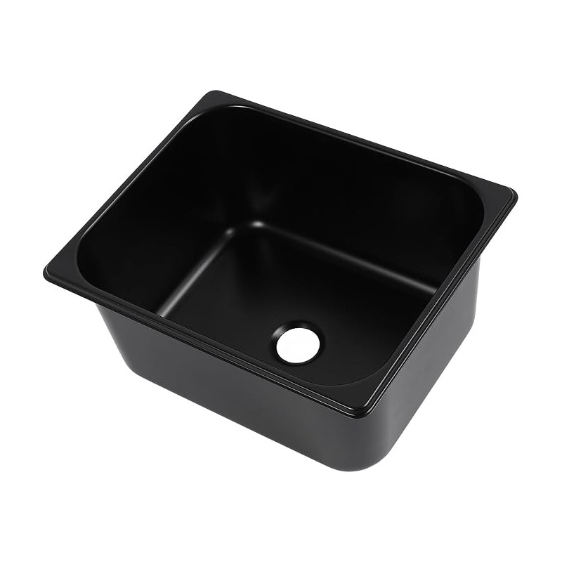 Evier inox noir carré 320 x 260 x 150 mm