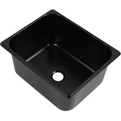 Evier inox noir carré 320 x 260 x 150 mm