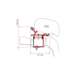 Kit adaptateur Fiamma, 3 pcs VW Crafter / MAN L3H3 sans Roof Rail