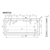 Combiné Plan de cuisson à deux feux et évier avec couvercle en verre 760 x 325 mm MO 9722 R - DOMETIC