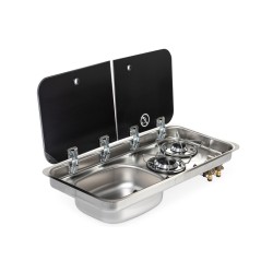 Evier + Gaz avec couvercle - 726 mm x 346 mm - CARBEST