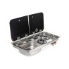 Evier + Gaz avec couvercle - 726 mm x 346 mm - CARBEST