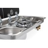 Evier + Gaz avec couvercle - 726 mm x 346 mm - CARBEST