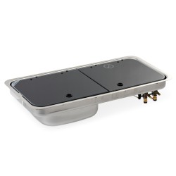 Evier + Gaz avec couvercle - 726 mm x 346 mm - CARBEST