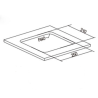 Evier inox noir carré 320 x 260 x 150 mm