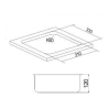 Evier inox noir carré 350x350x120 mm avec bonde et tuyau