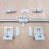 Support mural de table coulissant gris clair