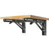 Equerres pliantes noires rabattables acier (par 2) - 160 x 300 mm