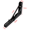 Equerres pliantes noires rabattables acier (par 2) - 160 x 300 mm