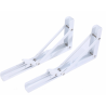 Equerres pliantes blanche rabattables acier (par 2)