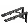Equerres pliantes noires rabattables acier (par 2) - 175 x 350 mm