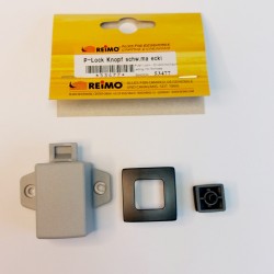 Serrure Push Lock de verrouillage par pression, carré - Noir mat - REIMO