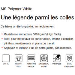Colle instantanée H-Polymer MS BLANC - 290 mL