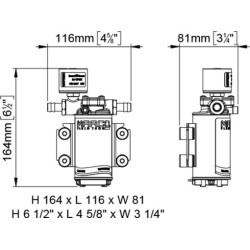 Pompes Autoclave automatique à contrôle électronique UP2/E - 12/24 Volts 12 l/min - MARCO